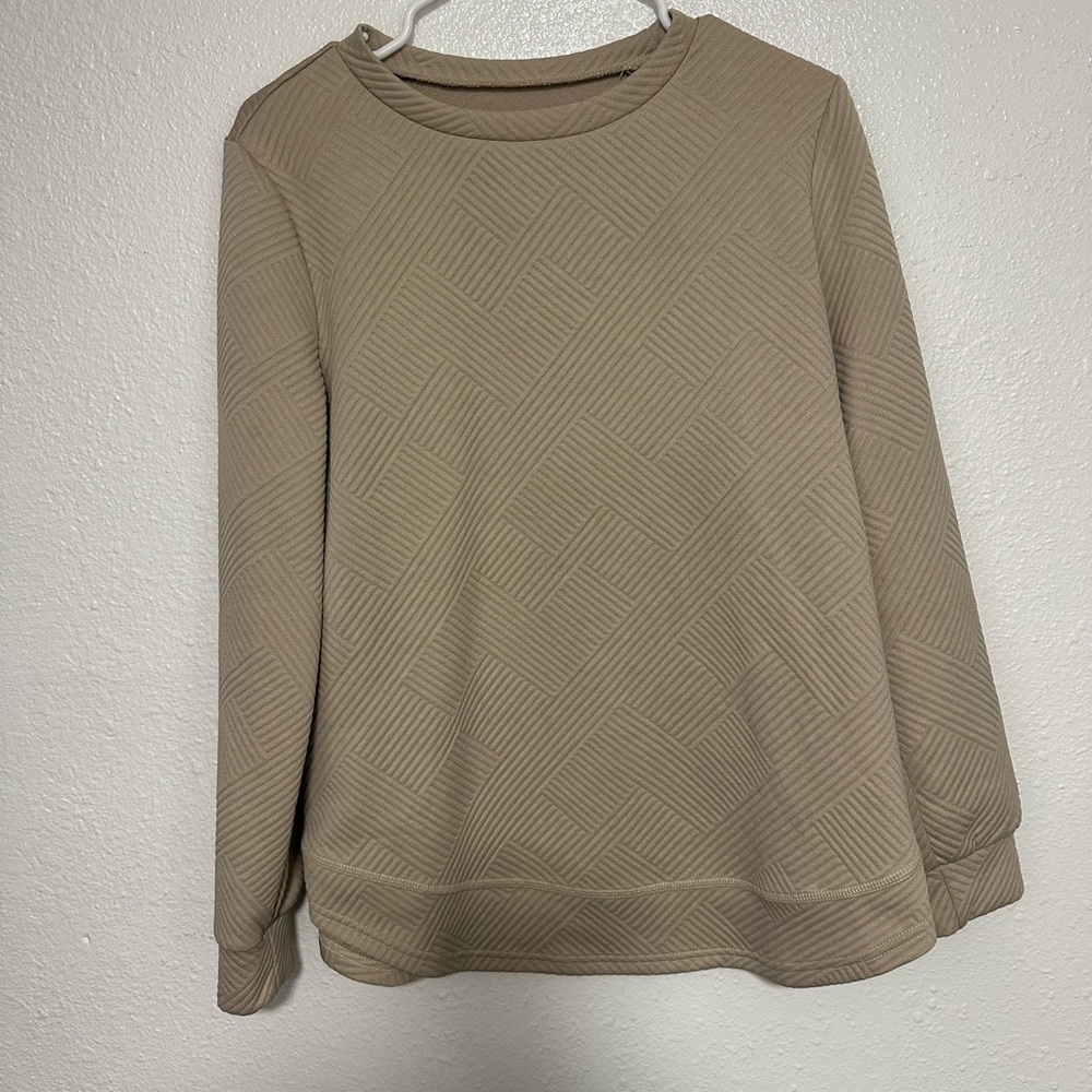 SHEIN Beige Textured Sweater